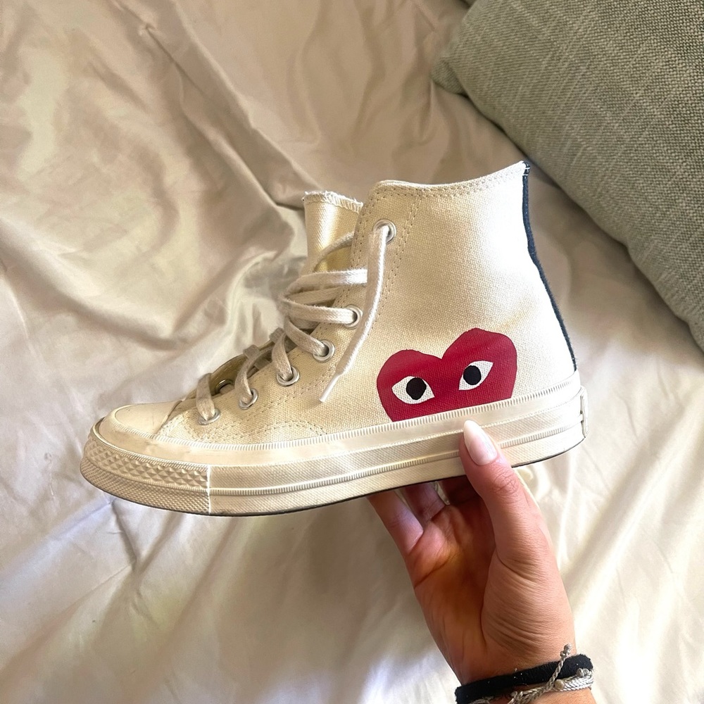 White Comme Des Garçon Converse ❤️